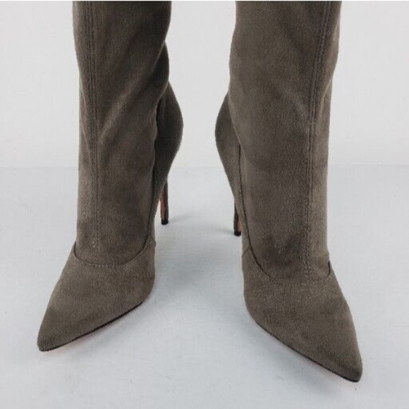 SCHUTZ Mislane Tan Suede Mid Calf Sock Bootie Size 6 B - Picture 16 of 16